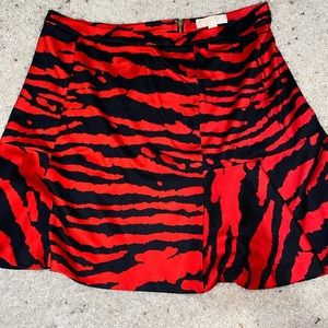 Michael Kors Red Tiger print skirt 16